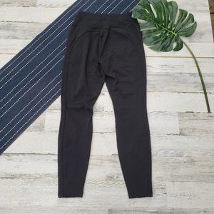 Athleta| Headlands Hybrid Moto Tight Pants Zipper Ankle Black Size 6